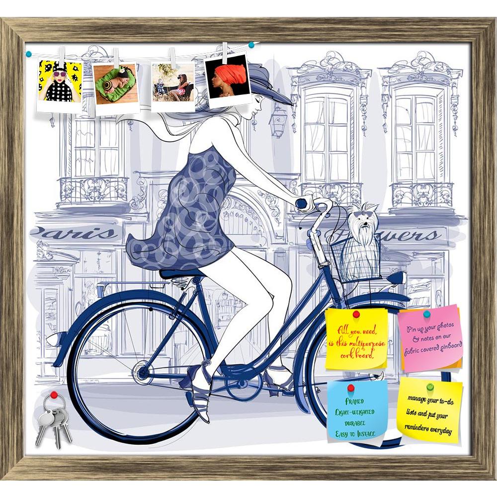 ArtzFolio Bicyclist Riding In A Street In Paris Printed Bulletin Board Notice Pin Board Soft Board | Framed-Bulletin Boards Framed-AZSAO36747190BLB_FR_L-Image Code 5004302 Vishnu Image Folio Pvt Ltd, IC 5004302, ArtzFolio, Bulletin Boards Framed, Kids, Digital Art, bicyclist, riding, in, a, street, paris, printed, bulletin, board, notice, pin, soft, framed, happy, young, little, dog, vector, illustration, pin up board, push pin board, extra large cork board, big pin board, notice board, small bulletin board