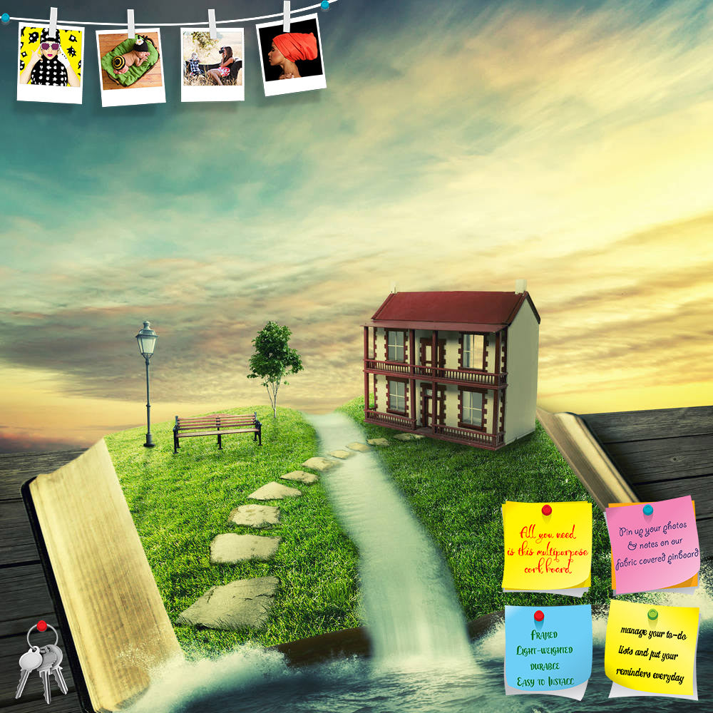 ArtzFolio Magic Book With Family Home, Covered With Grass Printed Bulletin Board Notice Pin Board Soft Board | Frameless-Bulletin Boards Frameless-AZSAO36816958BLB_FL_L-Image Code 5004306 Vishnu Image Folio Pvt Ltd, IC 5004306, ArtzFolio, Bulletin Boards Frameless, Fantasy, Kids, Landscapes, Digital Art, magic, book, with, family, home, covered, grass, printed, bulletin, board, notice, pin, soft, frameless, illustration, opened, tree, stoned, way, woody, floor, world, imaginary, view, life, right, real, est