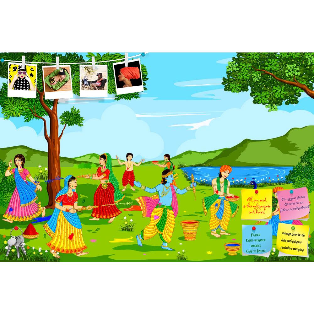 ArtzFolio Radha Krishna Playing Holi Printed Bulletin Board Notice Pin Board Soft Board | Frameless-Bulletin Boards Frameless-AZSAO36834500BLB_FL_L-Image Code 5004307 Vishnu Image Folio Pvt Ltd, IC 5004307, ArtzFolio, Bulletin Boards Frameless, Kids, Religious, Digital Art, radha, krishna, playing, holi, printed, bulletin, board, notice, pin, soft, frameless, vector, illustration, pin up board, push pin board, extra large cork board, big pin board, notice board, small bulletin board, cork board, wall notice