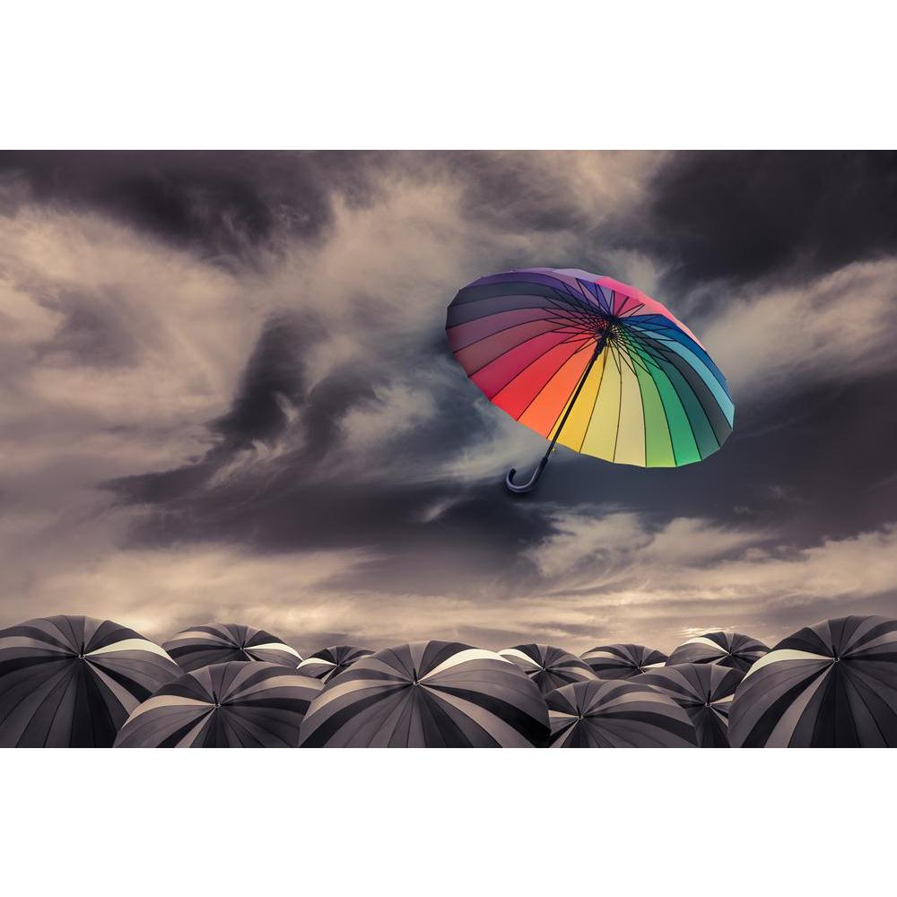 Standing Out Aloud Canvas Painting Synthetic Frame-Paintings MDF Framing-AFF_FR-IC 5004310 IC 5004310, Black, Black and White, Business, Seasons, standing, out, aloud, canvas, painting, synthetic, frame, creativity, creative, umbrella, freedom, leadership, rainbow, unique, vision, concept, artistic, visionary, april, showers, autumn, blind, blow, clouds, colorful, cover, crowd, dark, date, difference, equal, float, fly, idea, invention, leader, leave, mainstream, many, monopoly, peace, point, position, prob