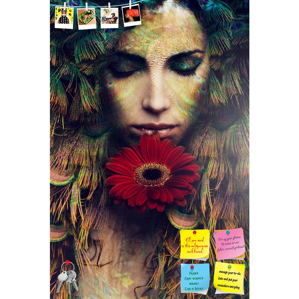 ArtzFolio Beautiful Woman Portrait With Flower Printed Bulletin Board Notice Pin Board Soft Board | Frameless-Bulletin Boards Frameless-AZSAO36859443BLB_FL_L-Image Code 5004312 Vishnu Image Folio Pvt Ltd, IC 5004312, ArtzFolio, Bulletin Boards Frameless, Fantasy, Photography, beautiful, woman, portrait, with, flower, printed, bulletin, board, notice, pin, soft, frameless, composite, photo, face, beauty, hair, goddess, young, girl, makeup, design, art, color, eyes, closed, artistic, style, gold, magic, make-