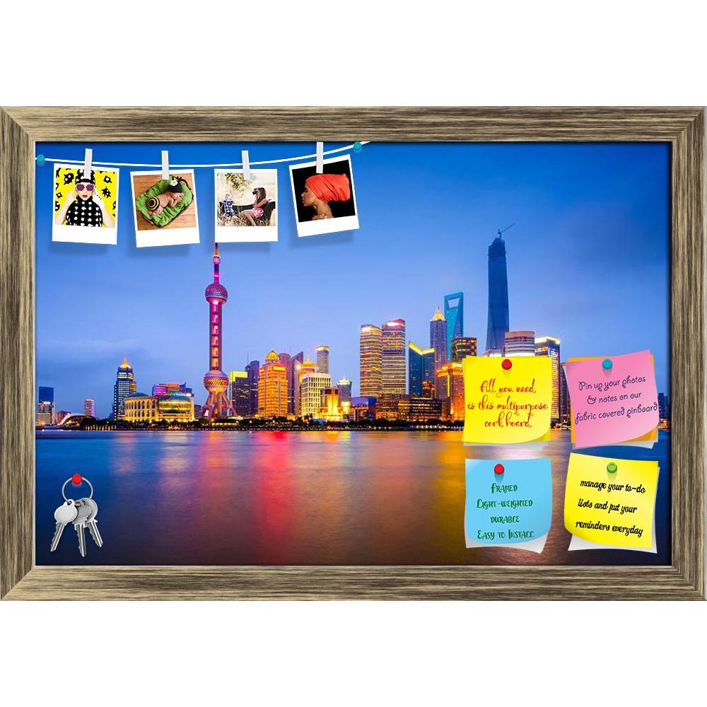 ArtzFolio Shanghai, China City Skyline On The Huangpu River Printed Bulletin Board Notice Pin Board Soft Board | Framed-Bulletin Boards Framed-AZSAO36961530BLB_FR_L-Image Code 5004321 Vishnu Image Folio Pvt Ltd, IC 5004321, ArtzFolio, Bulletin Boards Framed, Places, Photography, shanghai, china, city, skyline, on, the, huangpu, river, printed, bulletin, board, notice, pin, soft, framed, night, lujiazui, downtown, tower, destination, oriental, travel, chinese, view, business, central, landmark, attraction, p