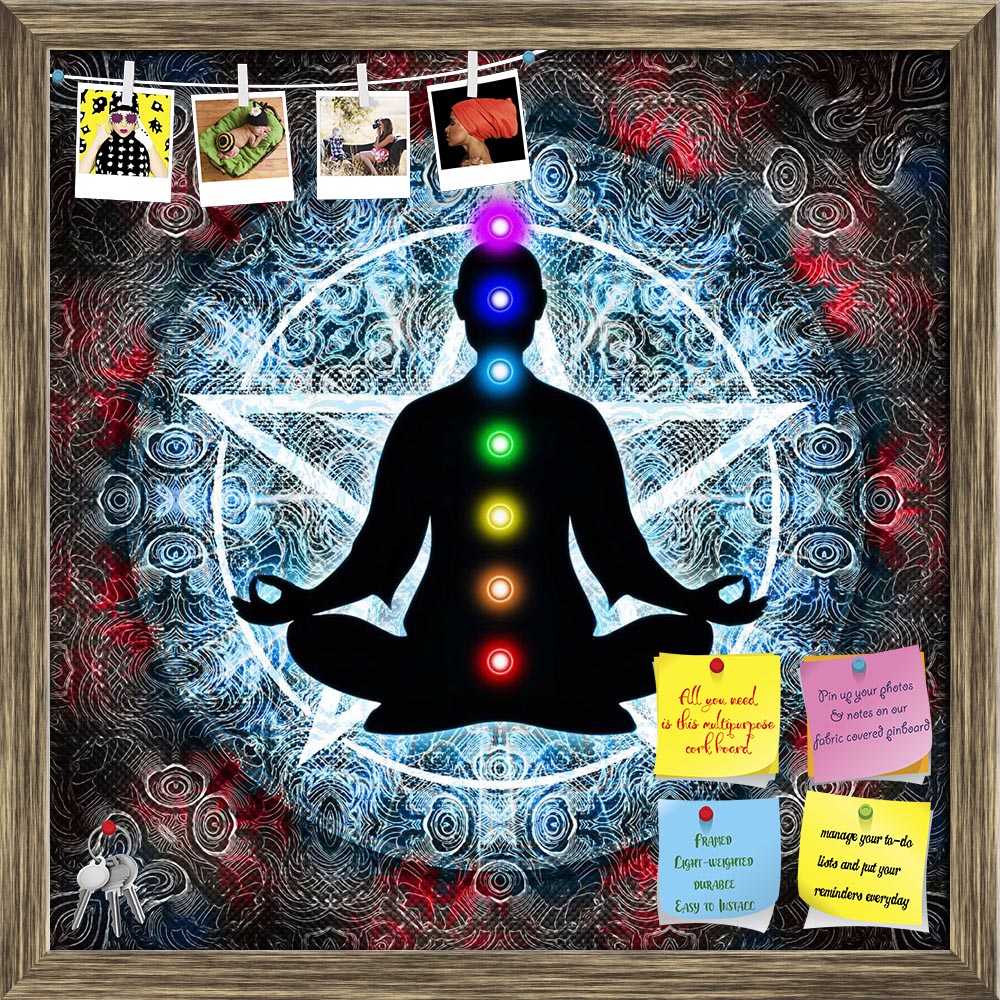 ArtzFolio In Meditation With Chakras Printed Bulletin Board Notice Pin Board Soft Board | Framed-Bulletin Boards Framed-AZSAO36974292BLB_FR_L-Image Code 5004327 Vishnu Image Folio Pvt Ltd, IC 5004327, ArtzFolio, Bulletin Boards Framed, Religious, Traditional, Digital Art, in, meditation, with, chakras, printed, bulletin, board, notice, pin, soft, framed, pin up board, push pin board, extra large cork board, big pin board, notice board, small bulletin board, cork board, wall notice board, giant cork board, b