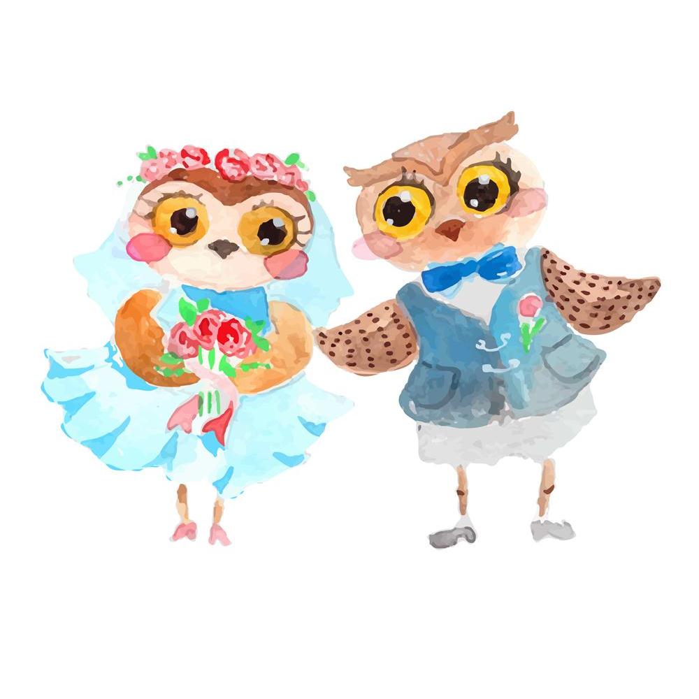 Cute Owls Canvas Painting Synthetic Frame-Paintings MDF Framing-AFF_FR-IC 5004334 IC 5004334, Animals, Art and Paintings, Birds, Black and White, Botanical, Digital, Digital Art, Drawing, Floral, Flowers, Graphic, Illustrations, Individuals, Love, Nature, Paintings, Portraits, Romance, Scenic, Watercolour, Wedding, White, Wildlife, cute, owls, canvas, painting, synthetic, frame, animal, art, background, bird, bride, color, couple, feather, groom, illustration, isolated, lovers, owl, plumage, portrait, water