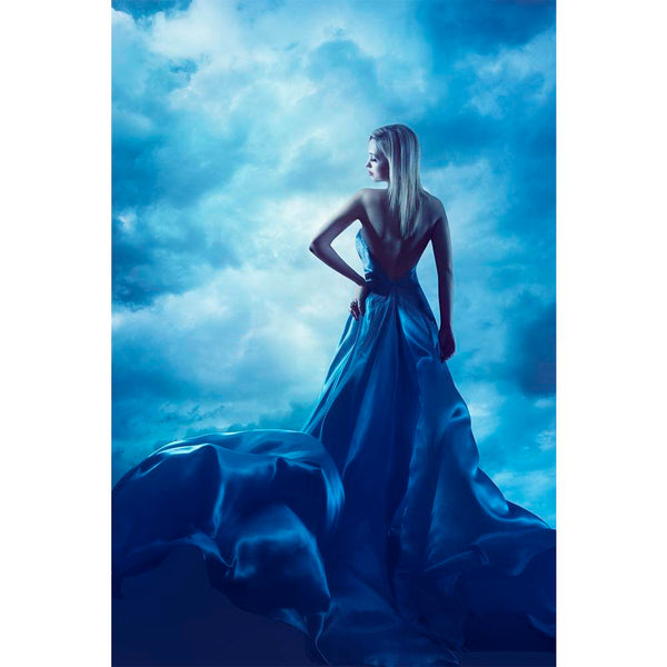 Woman In Evening Dress Unframed Paper Poster-Paper Posters Unframed-POS_UN-IC 5004339 IC 5004339, Fantasy, Fashion, Individuals, People, Portraits, Wedding, woman, in, evening, dress, unframed, paper, wall, poster, girl, back, beautiful, beauty, blowing, blue, bride, chic, cloth, clouds, creative, dark, dynamic, elegant, fabric, female, flow, flowing, flutter, flying, full, glamour, gown, hair, lady, long, luxury, model, motion, moving, night, portrait, posing, romantic, silk, sky, style, textile, vogue, wa