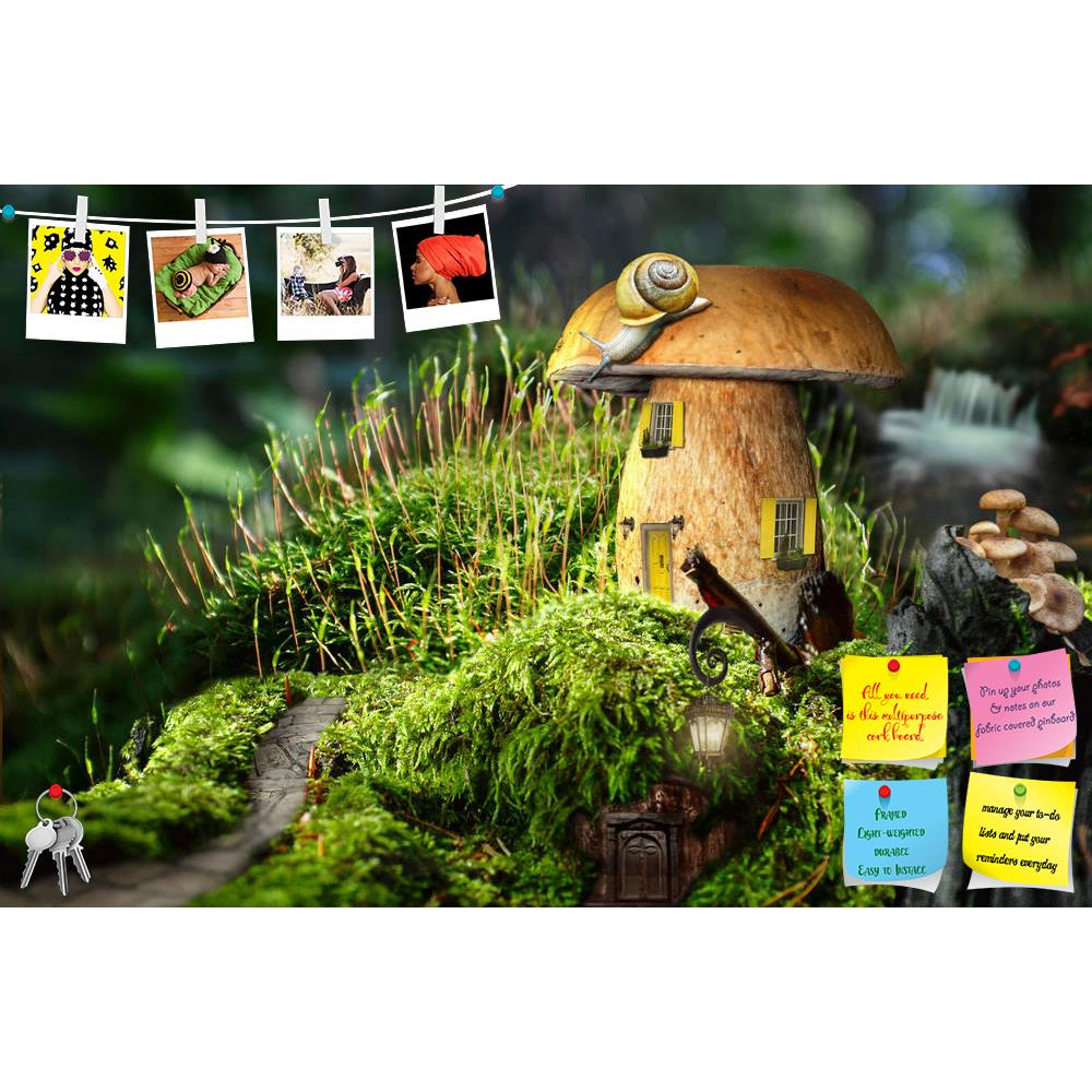 ArtzFolio Fairy House D1 Printed Bulletin Board Notice Pin Board Soft Board | Frameless-Bulletin Boards Frameless-AZSAO37210236BLB_FL_L-Image Code 5004343 Vishnu Image Folio Pvt Ltd, IC 5004343, ArtzFolio, Bulletin Boards Frameless, Fantasy, Digital Art, fairy, house, d1, printed, bulletin, board, notice, pin, soft, frameless, series, mushroom, fictional, illustration, situation, form, collage, photos, snail, fabulous, wood, fence, bridge, moss, grass, straw, water, flowers, bucket, wheelbarrow, door, windo