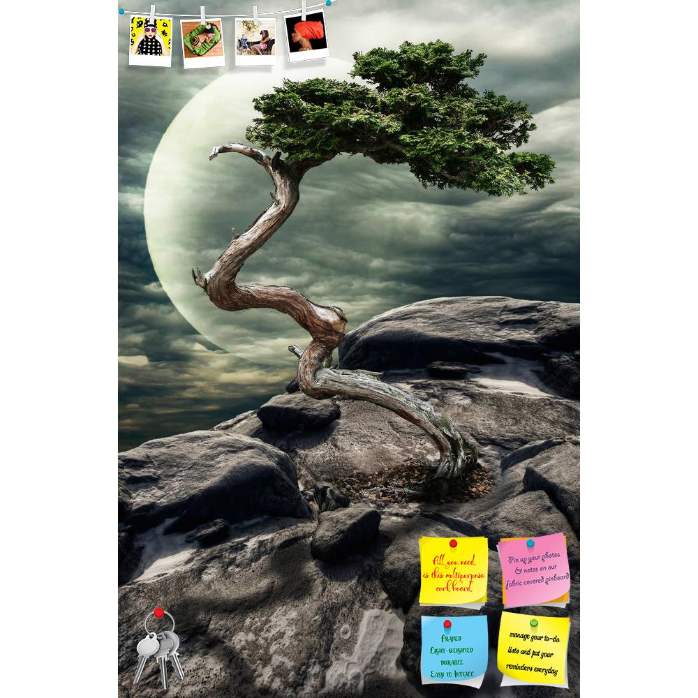 ArtzFolio Struggle For Life Concept Printed Bulletin Board Notice Pin Board Soft Board | Frameless-Bulletin Boards Frameless-AZSAO37210242BLB_FL_L-Image Code 5004344 Vishnu Image Folio Pvt Ltd, IC 5004344, ArtzFolio, Bulletin Boards Frameless, Fantasy, Digital Art, struggle, for, life, concept, printed, bulletin, board, notice, pin, soft, frameless, tree, grown, conditions, oppressed, among, lifeless, stones, concept:, sky, moon, night, twilight, bonsai, resistance, depression, revival, aspiration, victory,