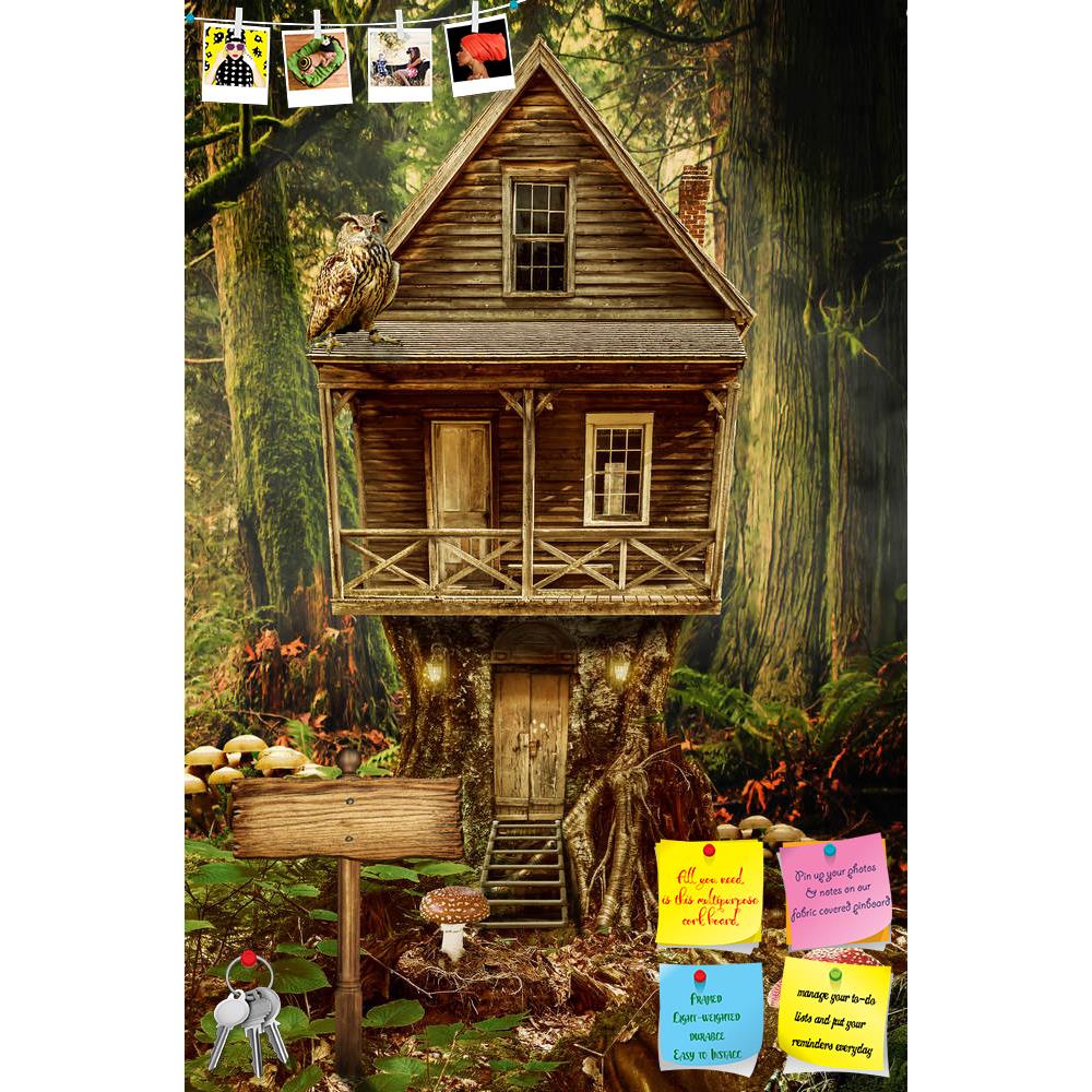 ArtzFolio Fairy House D4 Printed Bulletin Board Notice Pin Board Soft Board | Frameless-Bulletin Boards Frameless-AZSAO37210253BLB_FL_L-Image Code 5004347 Vishnu Image Folio Pvt Ltd, IC 5004347, ArtzFolio, Bulletin Boards Frameless, Fantasy, Digital Art, fairy, house, d4, printed, bulletin, board, notice, pin, soft, frameless, series, stump, fictional, illustration, situation, form, collage, photos, forest, trees, door, window, lighting, lights, stairs, moss, well, roots, tale, fabulous, night, blank, pilla