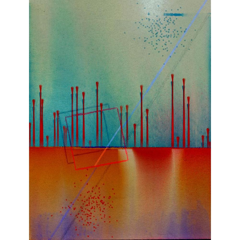 Abstract Art Work Canvas Painting Synthetic Frame - Paintings MDF Framing - ArtzFolio.com