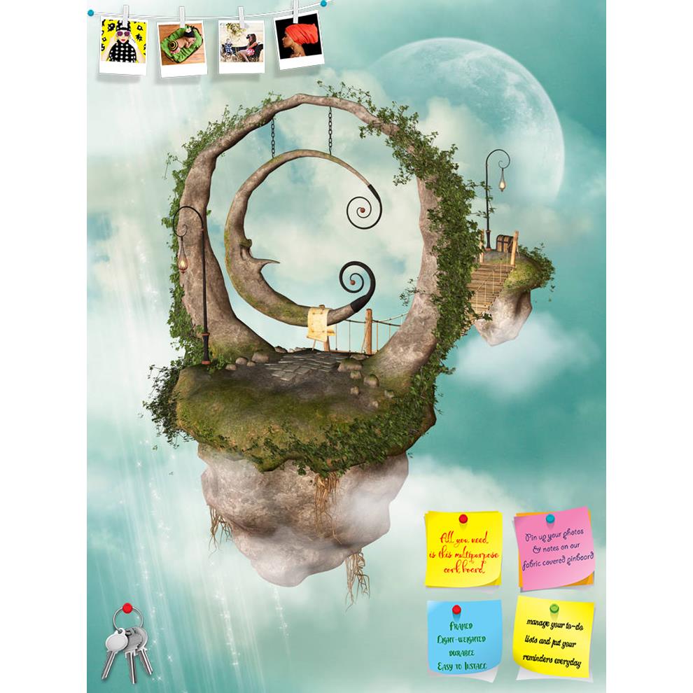 ArtzFolio Fantasy Landscape With Floating Island In The Sky D1 Printed Bulletin Board Notice Pin Board Soft Board | Frameless-Bulletin Boards Frameless-AZSAO37340386BLB_FL_L-Image Code 5004357 Vishnu Image Folio Pvt Ltd, IC 5004357, ArtzFolio, Bulletin Boards Frameless, Fantasy, Kids, Landscapes, Fine Art Reprint, landscape, with, floating, island, in, the, sky, d1, printed, bulletin, board, notice, pin, soft, frameless, bridge, flowers, fairy, angel, wing, backdrops, background, fairytale, dream, art, fae,