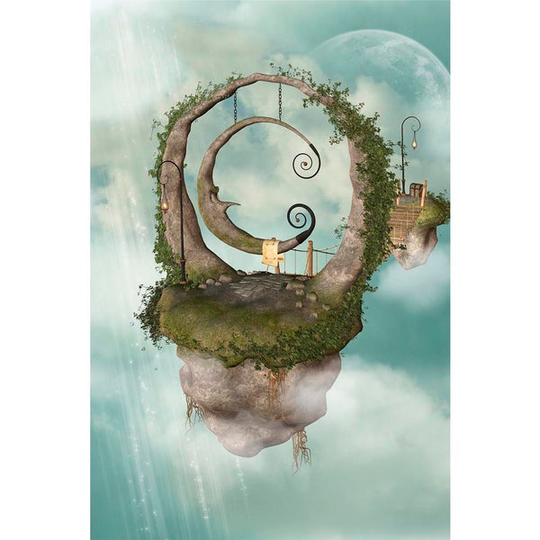 Fantasy Landscape With Floating Island In The Sky D1 Unframed Paper Poster-Paper Posters Unframed-POS_UN-IC 5004357 IC 5004357, Art and Paintings, Baby, Books, Botanical, Children, Digital, Digital Art, Fantasy, Floral, Flowers, Graphic, Kids, Landscapes, Nature, Scenic, Stars, landscape, with, floating, island, in, the, sky, d1, unframed, paper, wall, poster, amazing, angel, art, backdrops, background, beautiful, bridge, charming, cloud, dream, elf, enchanting, fae, fairy, fairytale, lamp, light, magic, ma