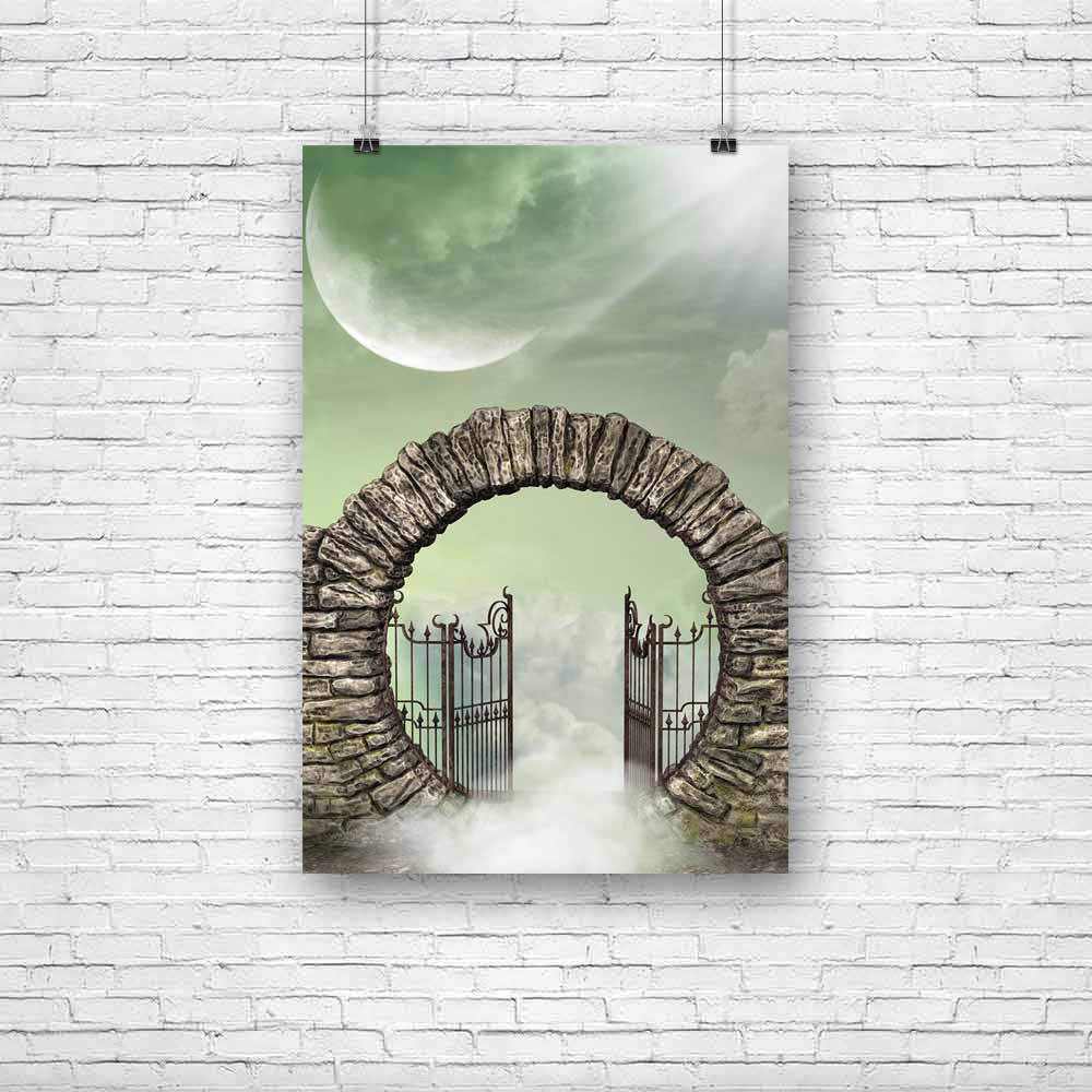 Fantasy Landscape In The Heaven With Gate Unframed Paper Poster-Paper Posters Unframed-POS_UN-IC 5004359 IC 5004359, Art and Paintings, Baby, Books, Children, Digital, Digital Art, Fantasy, Graphic, Kids, Landscapes, Marble and Stone, Scenic, Stars, landscape, in, the, heaven, with, gate, unframed, paper, poster, amazing, angel, art, backdrops, background, beautiful, charming, cloud, dream, elf, enchanting, entrance, fae, fairy, fairytale, light, magic, manipulation, misty, myth, princess, scene, scrapbook,