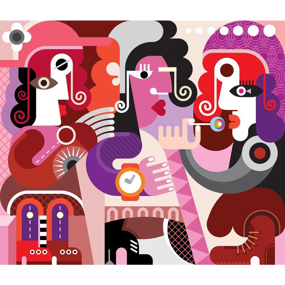 Abstract Artwork Canvas Painting Synthetic Frame - Paintings MDF Framing - ArtzFolio.com