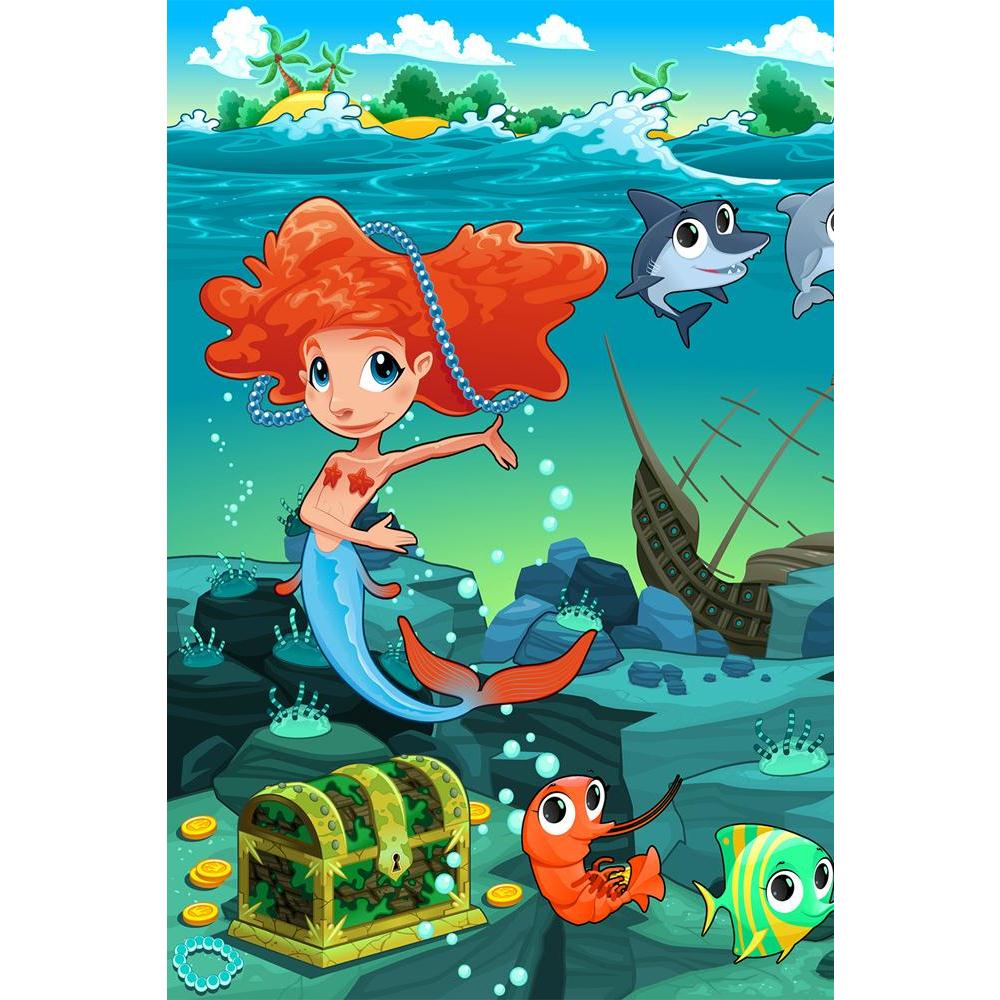 ArtzFolio Mermaid With Funny Animals Unframed Paper Poster-Paper Posters Unframed-AZART37369171POS_UN_L-Image Code 5004365 Vishnu Image Folio Pvt Ltd, IC 5004365, ArtzFolio, Paper Posters Unframed, Kids, Digital Art, mermaid, with, funny, animals, unframed, paper, poster, wall, large, size, for, living, room, home, decoration, big, framed, decor, posters, pitaara, box, modern, art, frame, bedroom, amazonbasics, door, drawing, small, decorative, office, reception, multiple, friends, images, reprints, reprint