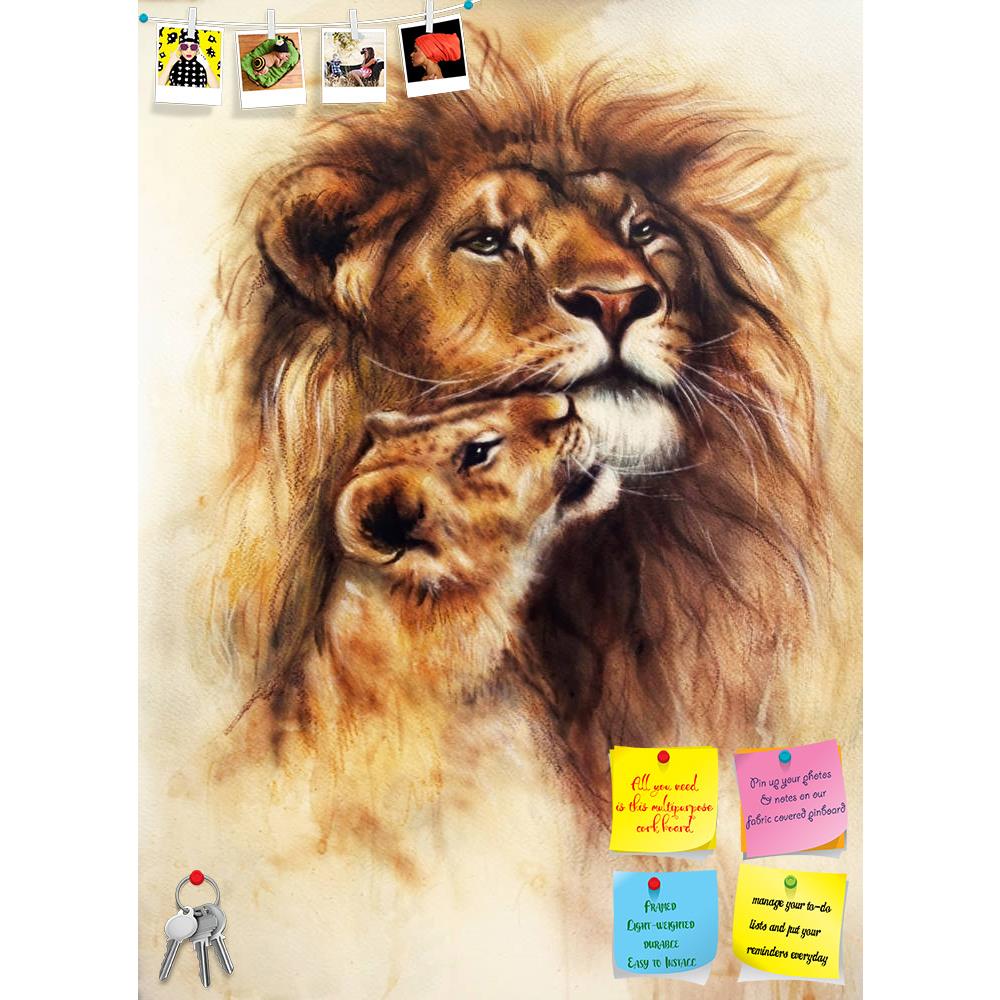 ArtzFolio Lion & Her Baby Cub Printed Bulletin Board Notice Pin Board Soft Board | Frameless-Bulletin Boards Frameless-AZSAO37435019BLB_FL_L-Image Code 5004377 Vishnu Image Folio Pvt Ltd, IC 5004377, ArtzFolio, Bulletin Boards Frameless, Animals, Fine Art Reprint, lion, her, baby, cub, printed, bulletin, board, notice, pin, soft, frameless, a, beautiful, painting, loving, airbrush, airbrushing, animal, art, artist, artwork, background, blurry, canvas, carnivorous, color, colorful, cute, dedicated, detailed,
