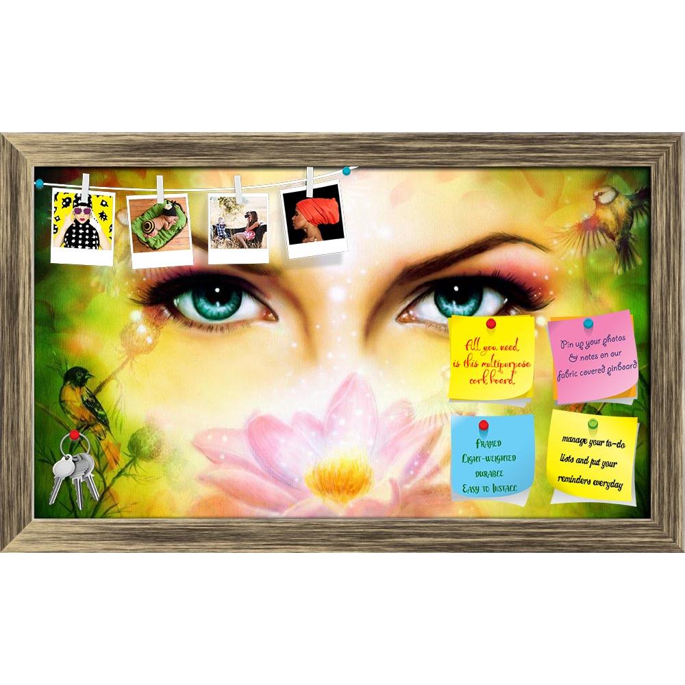 ArtzFolio Blue Women Eyes Behind A Blooming Rose Lotus Flower Printed Bulletin Board Notice Pin Board Soft Board | Framed-Bulletin Boards Framed-AZSAO37435093BLB_FR_L-Image Code 5004378 Vishnu Image Folio Pvt Ltd, IC 5004378, ArtzFolio, Bulletin Boards Framed, Fantasy, Fine Art Reprint, blue, women, eyes, behind, a, blooming, rose, lotus, flower, printed, bulletin, board, notice, pin, soft, framed, pair, beautiful, beaming, enchanting, from, bird, yellow, green, abstract, background, eye, contact, art, anim