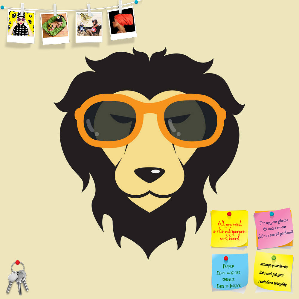 ArtzFolio Lion Wearing Glasses Printed Bulletin Board Notice Pin Board Soft Board | Frameless-Bulletin Boards Frameless-AZSAO37441072BLB_FL_L-Image Code 5004384 Vishnu Image Folio Pvt Ltd, IC 5004384, ArtzFolio, Bulletin Boards Frameless, Animals, Kids, Digital Art, lion, wearing, glasses, printed, bulletin, board, notice, pin, soft, frameless, africa, animal, art, background, beast, black, carnivore, cat, courage, danger, decoration, design, emblem, face, feline, furry, graphic, head, heraldry, hunting, ic