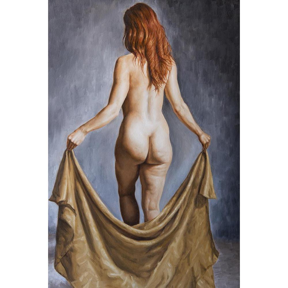 Pitaara Box Woman Shot From Behind Unframed Canvas Painting-Paintings Unframed Regular-PBART37463752AFF_UN_L-Image Code 5004388 Vishnu Image Folio Pvt Ltd, IC 5004388, Pitaara Box, Paintings Unframed Regular, Adult, Figurative, Fine Art Reprint, woman, shot, from, behind, unframed, canvas, painting, oil, portrait, painter, brush, easel, colors, pal, large size canvas print, wall painting for living room without frame, decorative wall painting, artzfolio, large poster, unframed canvas painting, wall painting