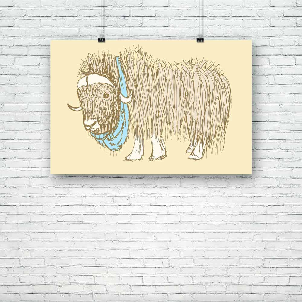 Fancy Yak Unframed Paper Poster-Paper Posters Unframed-POS_UN-IC 5004394 IC 5004394, Alphabets, Ancient, Animals, Animated Cartoons, Art and Paintings, Asian, Black and White, Caricature, Cartoons, Decorative, Digital, Digital Art, Drawing, Graphic, Hipster, Historical, Illustrations, Medieval, Nature, Retro, Scenic, Sketches, Vintage, White, fancy, yak, unframed, paper, poster, alphabet, animal, art, asia, backdrop, background, beautiful, beauty, buffalo, cartoon, character, cheerful, color, colorful, cute