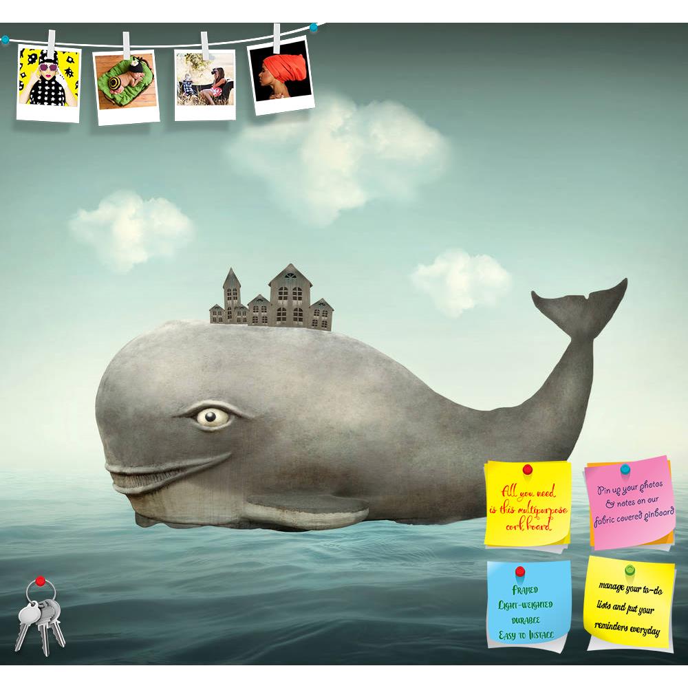 ArtzFolio Whale In The Ocean With Some Houses In His Back Printed Bulletin Board Notice Pin Board Soft Board | Frameless-Bulletin Boards Frameless-AZSAO37572210BLB_FL_L-Image Code 5004396 Vishnu Image Folio Pvt Ltd, IC 5004396, ArtzFolio, Bulletin Boards Frameless, Animals, Conceptual, Kids, Digital Art, whale, in, the, ocean, with, some, houses, his, back, printed, bulletin, board, notice, pin, soft, frameless, surreal, sea, house, sky, cloud, art, artistic, illustrative, creativity, profile, beautiful, co