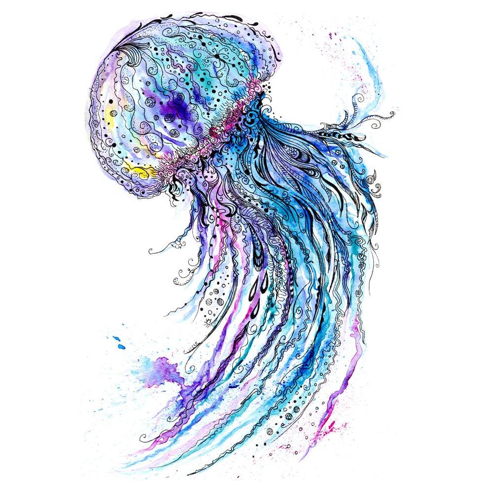 Creative Sea Life Art Canvas Painting Synthetic Frame-Paintings MDF Framing-AFF_FR-IC 5004398 IC 5004398, Abstract Expressionism, Abstracts, American, Animals, Art and Paintings, Black and White, Drawing, Illustrations, Nature, Scenic, Semi Abstract, Signs, Signs and Symbols, Tropical, Watercolour, White, Wildlife, creative, sea, life, art, canvas, painting, synthetic, frame, jellyfish, fish, jelly, medusa, abstract, animal, background, beautiful, blue, creature, deep, design, element, exotic, illustration,