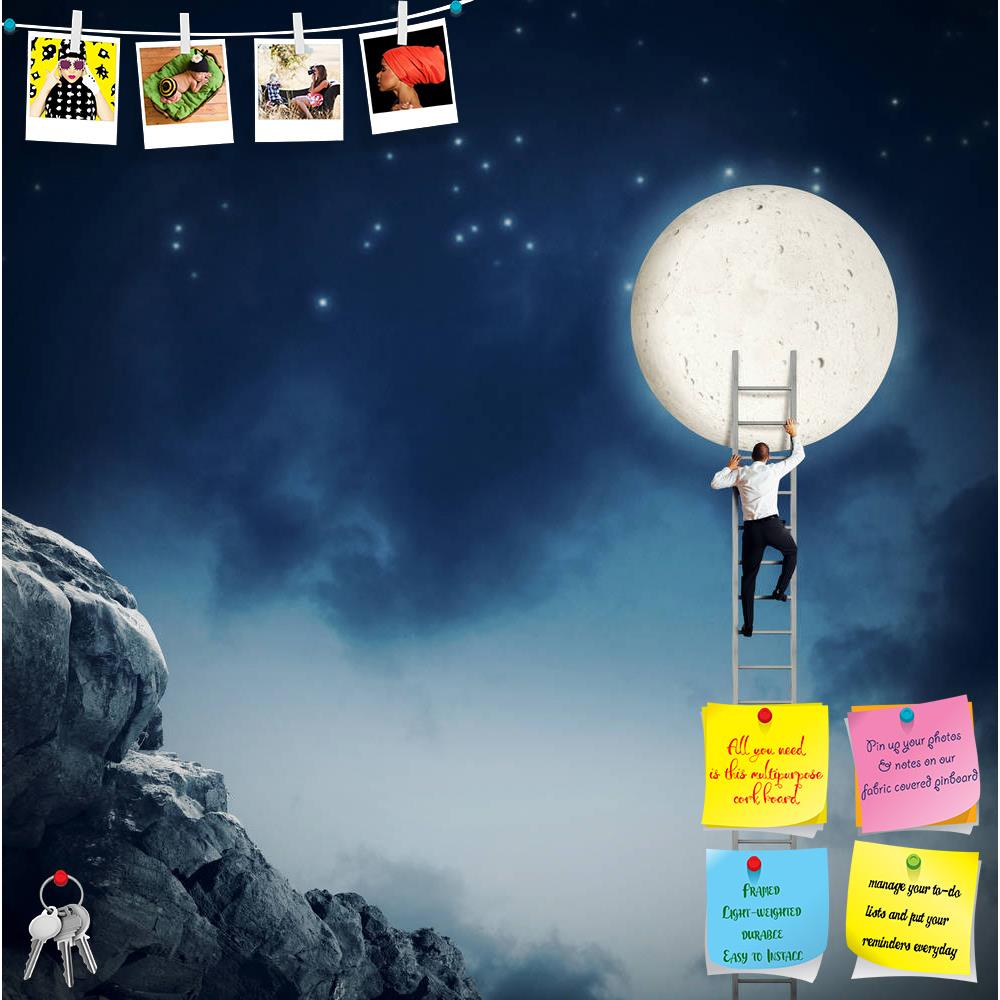 ArtzFolio Man Scales The Sky For Moon Printed Bulletin Board Notice Pin Board Soft Board | Frameless-Bulletin Boards Frameless-AZSAO37675505BLB_FL_L-Image Code 5004400 Vishnu Image Folio Pvt Ltd, IC 5004400, ArtzFolio, Bulletin Boards Frameless, Conceptual, Digital Art, man, scales, the, sky, for, moon, printed, bulletin, board, notice, pin, soft, frameless, scale, because, wants, business, businessman, achieve, attain, blue, capture, carry, challenge, climb, cloud, cloudy, competition, concept, cord, deter