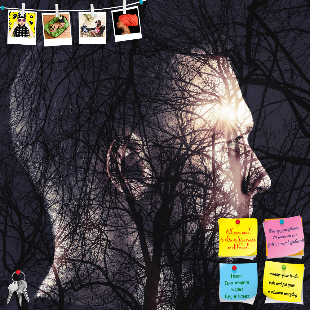 ArtzFolio Abstract Conceptual Art D1 Printed Bulletin Board Notice Pin Board Soft Board | Frameless-Bulletin Boards Frameless-AZSAO37679735BLB_FL_L-Image Code 5004401 Vishnu Image Folio Pvt Ltd, IC 5004401, ArtzFolio, Bulletin Boards Frameless, Conceptual, Portraits, Photography, abstract, art, d1, printed, bulletin, board, notice, pin, soft, frameless, double, exposure, collage, man, profile, bare, trees, shining, sun, portrait, idea, concept, nature, environment, male, face, dark, black, light, forest, ca