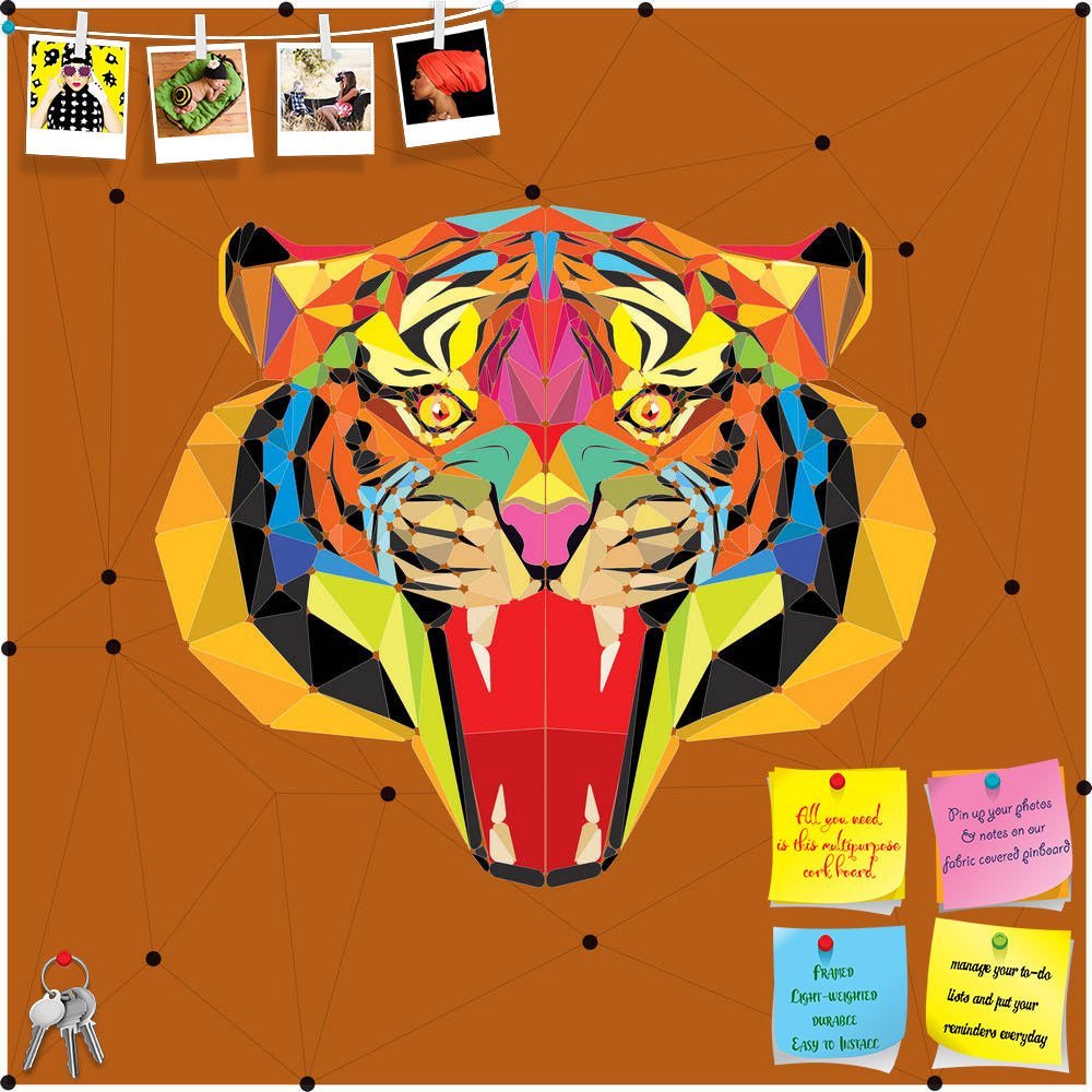 ArtzFolio Tiger Head In Geometric Pattern Printed Bulletin Board Notice Pin Board Soft Board | Frameless-Bulletin Boards Frameless-AZSAO37770285BLB_FL_L-Image Code 5004413 Vishnu Image Folio Pvt Ltd, IC 5004413, ArtzFolio, Bulletin Boards Frameless, Animals, Kids, Digital Art, tiger, head, in, geometric, pattern, printed, bulletin, board, notice, pin, soft, frameless, vector, pin up board, push pin board, extra large cork board, big pin board, notice board, small bulletin board, cork board, wall notice boar