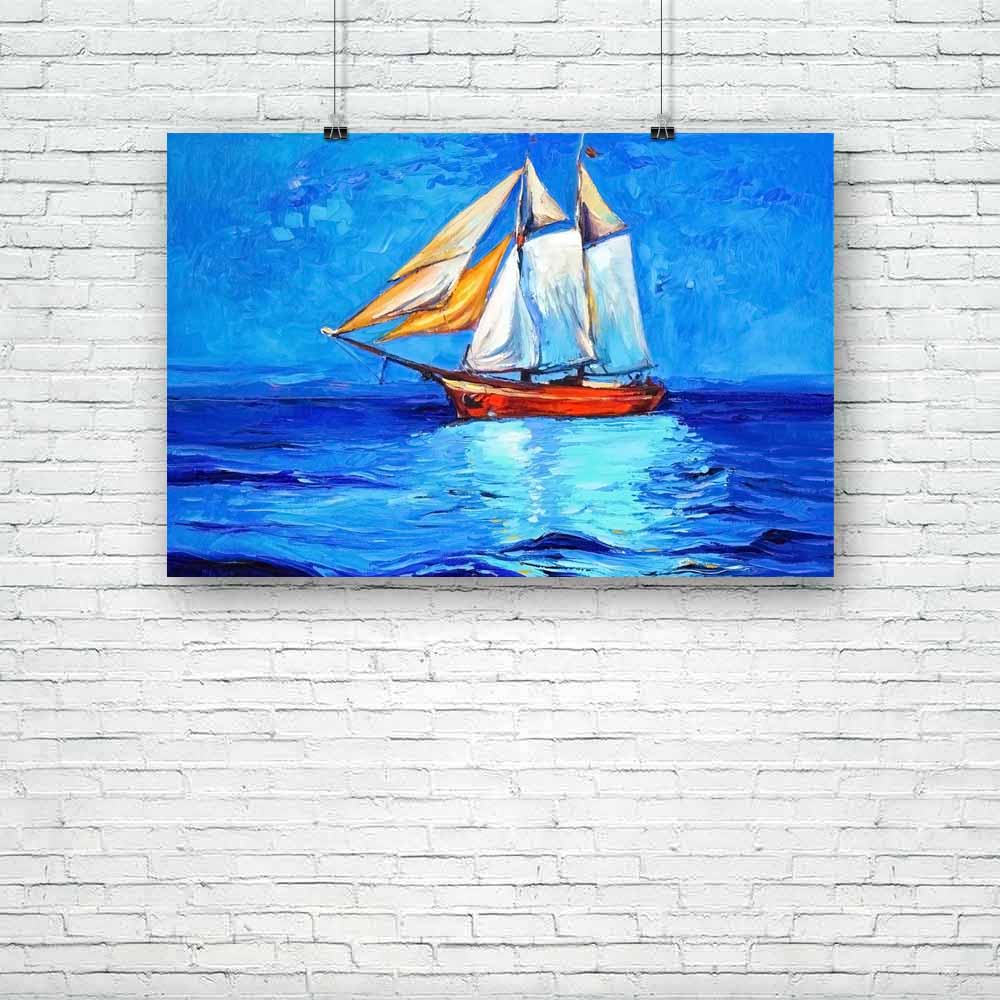 Artwork Of Sail Ship & Sea Unframed Paper Poster-Paper Posters Unframed-POS_UN-IC 5004414 IC 5004414, Abstract Expressionism, Abstracts, Art and Paintings, Automobiles, Boats, Drawing, Illustrations, Impressionism, Landscapes, Modern Art, Nature, Nautical, Paintings, Scenic, Semi Abstract, Signs, Signs and Symbols, Sketches, Transportation, Travel, Vehicles, Watercolour, artwork, of, sail, ship, sea, unframed, paper, poster, oil, painting, landscape, acrylic, canvas, watercolor, abstract, art, artist, artis