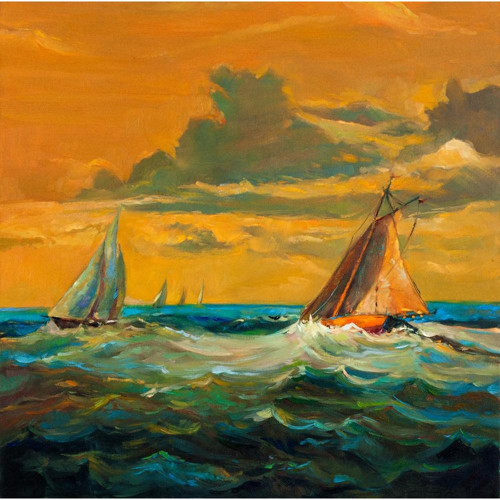 Artwork Of Sailboats & Sea Canvas Painting Synthetic Frame-Paintings MDF Framing-AFF_FR-IC 5004416 IC 5004416, Abstract Expressionism, Abstracts, Art and Paintings, Automobiles, Boats, Drawing, Illustrations, Impressionism, Landscapes, Modern Art, Nature, Nautical, Paintings, Scenic, Semi Abstract, Sketches, Sunsets, Transportation, Travel, Vehicles, Watercolour, artwork, of, sailboats, sea, canvas, painting, synthetic, frame, oil, abstract, acrylic, art, artist, artistic, backdrop, background, beach, blue,