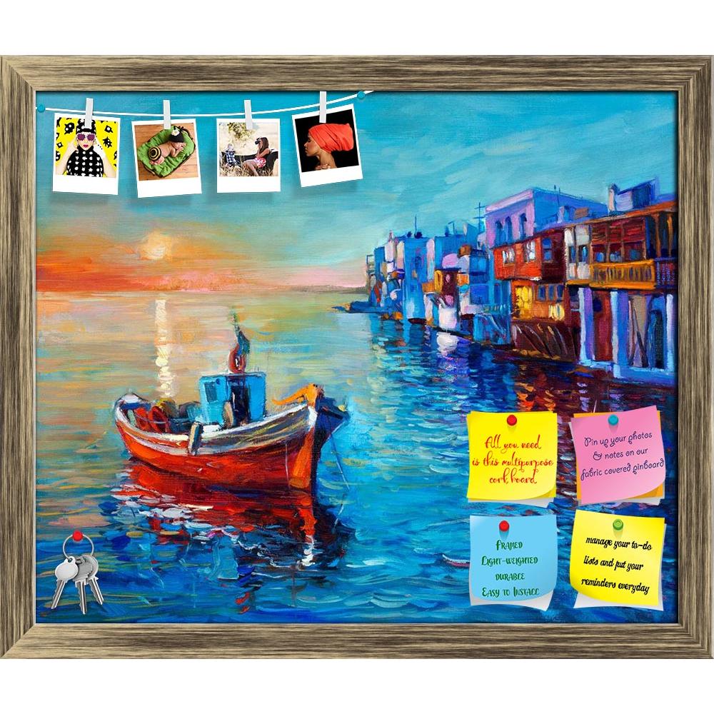 ArtzFolio Artwork Of Fishing Boat & Sea Printed Bulletin Board Notice Pin Board Soft Board | Framed-Bulletin Boards Framed-AZSAO37791152BLB_FR_L-Image Code 5004418 Vishnu Image Folio Pvt Ltd, IC 5004418, ArtzFolio, Bulletin Boards Framed, Abstract, Landscapes, Fine Art Reprint, artwork, of, fishing, boat, sea, printed, bulletin, board, notice, pin, soft, framed, original, oil, painting, canvas, sunset, ocean, coastal, town.modern, impressionism, acrylic, art, artist, artistic, backdrop, background, beach, b
