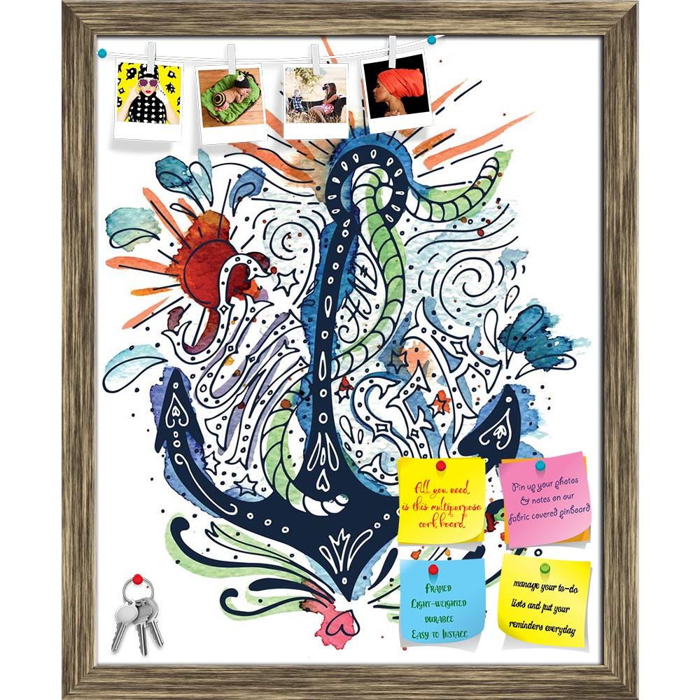 ArtzFolio Watercolor Print With An Anchor Printed Bulletin Board Notice Pin Board Soft Board | Framed-Bulletin Boards Framed-AZSAO37862555BLB_FR_L-Image Code 5004428 Vishnu Image Folio Pvt Ltd, IC 5004428, ArtzFolio, Bulletin Boards Framed, Still Life, Digital Art, watercolor, print, with, an, anchor, printed, bulletin, board, notice, pin, soft, framed, ink, drawings, are, two, different, layers, pin up board, push pin board, extra large cork board, big pin board, notice board, small bulletin board, cork bo