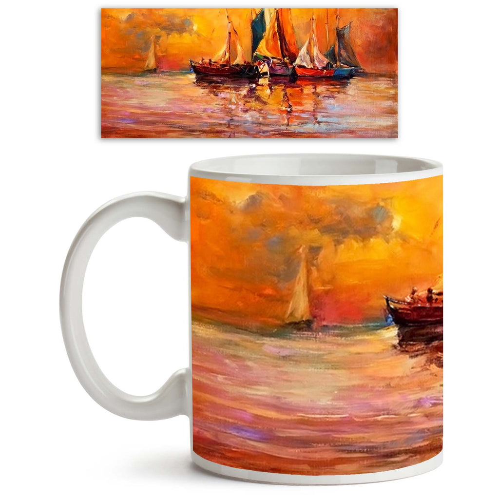 Artwork Of Boats & Sea Ceramic Coffee Tea Mug Inside White-Coffee Mugs-MUG-IC 5004434 IC 5004434, Abstract Expressionism, Abstracts, Art and Paintings, Automobiles, Boats, Drawing, Illustrations, Impressionism, Landscapes, Modern Art, Nature, Nautical, Paintings, Scenic, Semi Abstract, Sketches, Sunsets, Transportation, Travel, Vehicles, Watercolour, artwork, of, sea, ceramic, coffee, tea, mug, inside, white, oil, painting, abstract, watercolor, canvas, landscape, acrylic, art, artist, artistic, backdrop, b