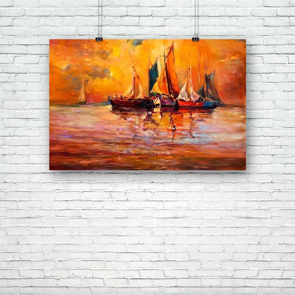 Boats & Sea D4 Unframed Paper Poster-Paper Posters Unframed-POS_UN-IC 5004434 IC 5004434, Abstract Expressionism, Abstracts, Art and Paintings, Automobiles, Boats, Drawing, Illustrations, Impressionism, Landscapes, Modern Art, Nature, Nautical, Paintings, Scenic, Semi Abstract, Sketches, Sunsets, Transportation, Travel, Vehicles, Watercolour, sea, d4, unframed, paper, poster, oil, painting, abstract, watercolor, canvas, landscape, acrylic, art, artist, artistic, artwork, backdrop, background, beach, blue, b