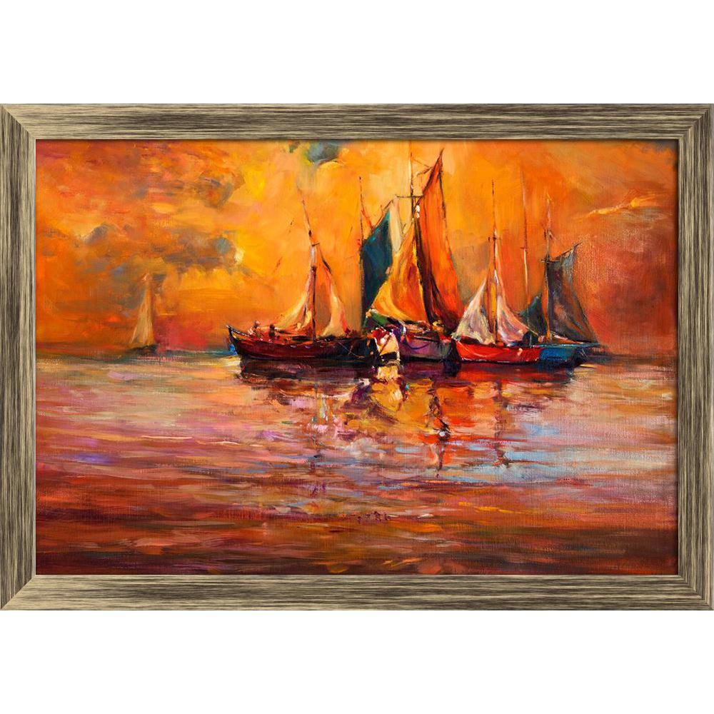 Pitaara Box Artwork Of Boats & Sea D3 Canvas Painting Synthetic Frame-Paintings Synthetic Framing-PBART37926594AFF_FW_L-Image Code 5004434 Vishnu Image Folio Pvt Ltd, IC 5004434, Pitaara Box, Paintings Synthetic Framing, Abstract, Landscapes, Fine Art Reprint, artwork, of, boats, sea, d3, canvas, painting, synthetic, frame, original, oil, rich, golden, sunset, ocean.modern, impressionism, acrylic, art, artist, artistic, backdrop, background, beach, blue, boat, bright, color, composition, creativity, drawing