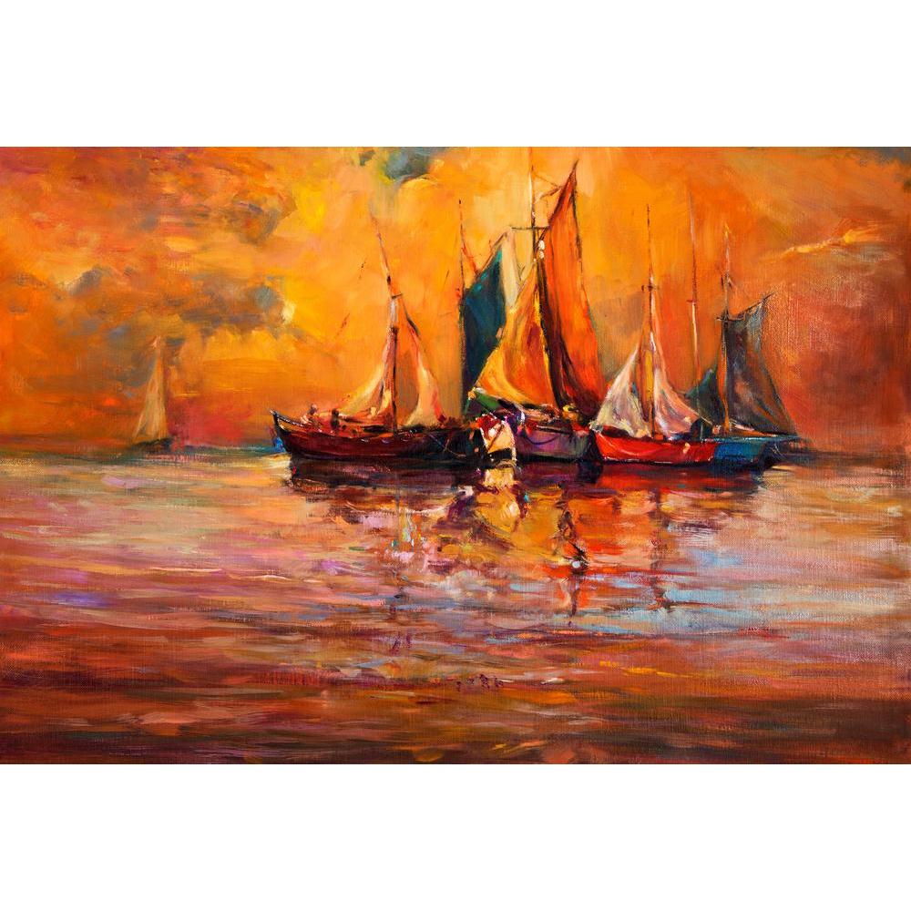 Artwork Of Boats & Sea Canvas Painting Synthetic Frame-Paintings MDF Framing-AFF_FR-IC 5004434 IC 5004434, Abstract Expressionism, Abstracts, Art and Paintings, Automobiles, Boats, Drawing, Illustrations, Impressionism, Landscapes, Modern Art, Nature, Nautical, Paintings, Scenic, Semi Abstract, Sketches, Sunsets, Transportation, Travel, Vehicles, Watercolour, artwork, of, sea, canvas, painting, synthetic, frame, oil, abstract, watercolor, landscape, acrylic, art, artist, artistic, backdrop, background, beac