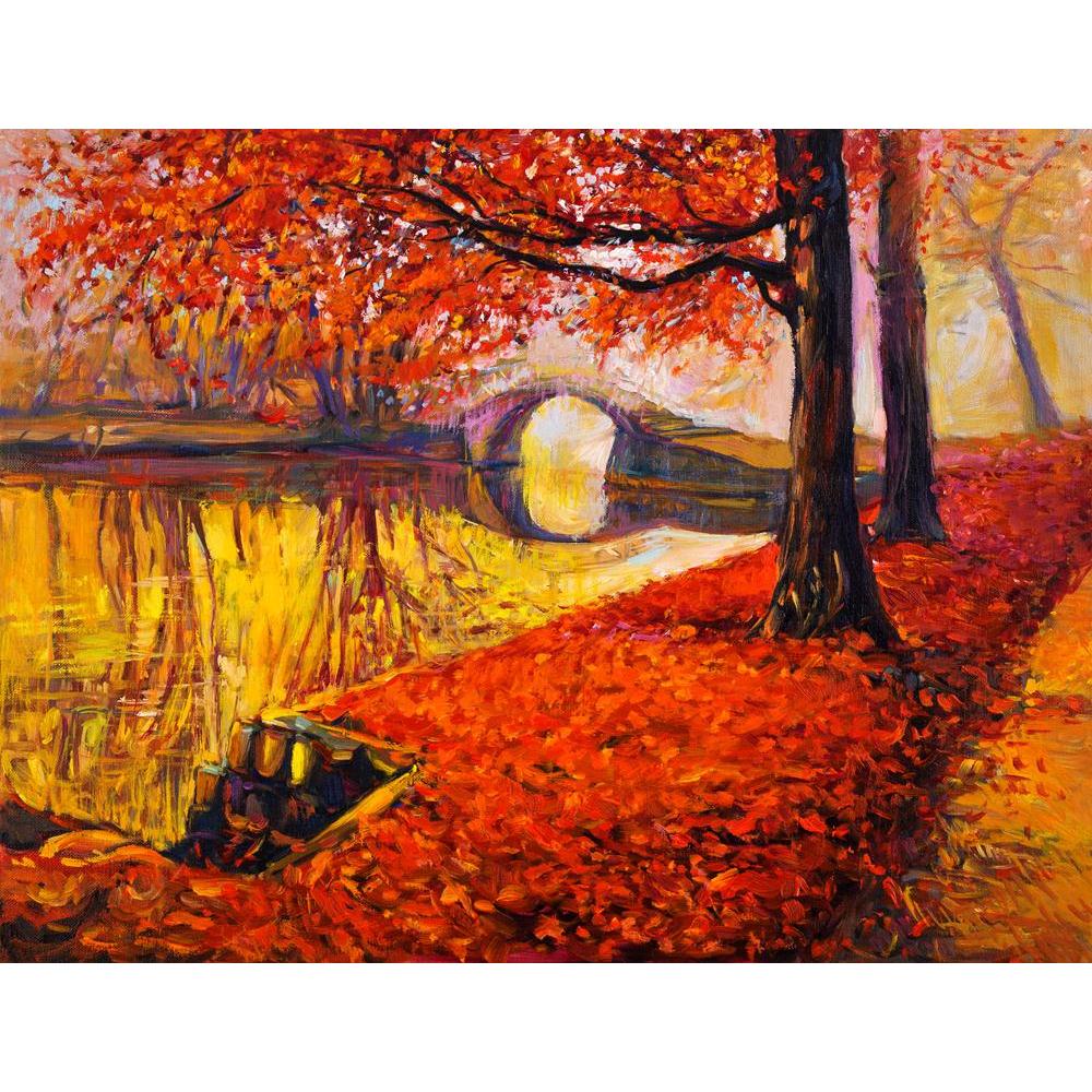 Artwork Of Beautiful Autumn Park & Lake Canvas Painting Synthetic Frame-Paintings MDF Framing-AFF_FR-IC 5004438 IC 5004438, Abstract Expressionism, Abstracts, Art and Paintings, Countries, Drawing, Illustrations, Impressionism, Landscapes, Modern Art, Nature, Paintings, Rural, Scenic, Seasons, Semi Abstract, Signs, Signs and Symbols, Sunsets, Watercolour, Wooden, artwork, of, beautiful, autumn, park, lake, canvas, painting, synthetic, frame, oil, abstract, acrylic, art, artist, artistic, background, beauty,
