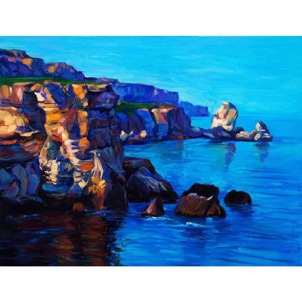 Artwork Of Ocean & Cliffs Canvas Painting Synthetic Frame-Paintings MDF Framing-AFF_FR-IC 5004440 IC 5004440, Art and Paintings, Drawing, Illustrations, Impressionism, Landscapes, Modern Art, Nature, Paintings, Scenic, Seasons, Sunrises, Sunsets, Tropical, Watercolour, artwork, of, ocean, cliffs, canvas, painting, synthetic, frame, oil, acrylic, art, artist, artistic, background, bay, beach, beautiful, blue, brush, calm, cliff, clouds, coast, color, colorful, cyan, golden, horizon, illustration, landscape, 