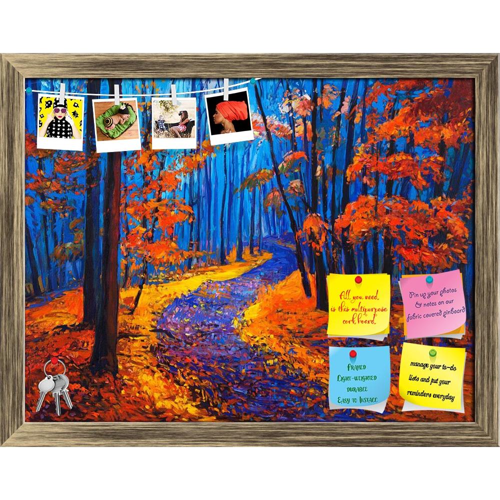ArtzFolio Artwork Of Autumn Forest D1 Printed Bulletin Board Notice Pin Board Soft Board | Framed-Bulletin Boards Framed-AZSAO37927037BLB_FR_L-Image Code 5004442 Vishnu Image Folio Pvt Ltd, IC 5004442, ArtzFolio, Bulletin Boards Framed, Abstract, Landscapes, Fine Art Reprint, artwork, of, autumn, forest, d1, printed, bulletin, board, notice, pin, soft, framed, original, oil, painting, showing, beautiful, canvas, modern, impressionism, park, nature, landscape, art, background, tree, season, water, drawing, a