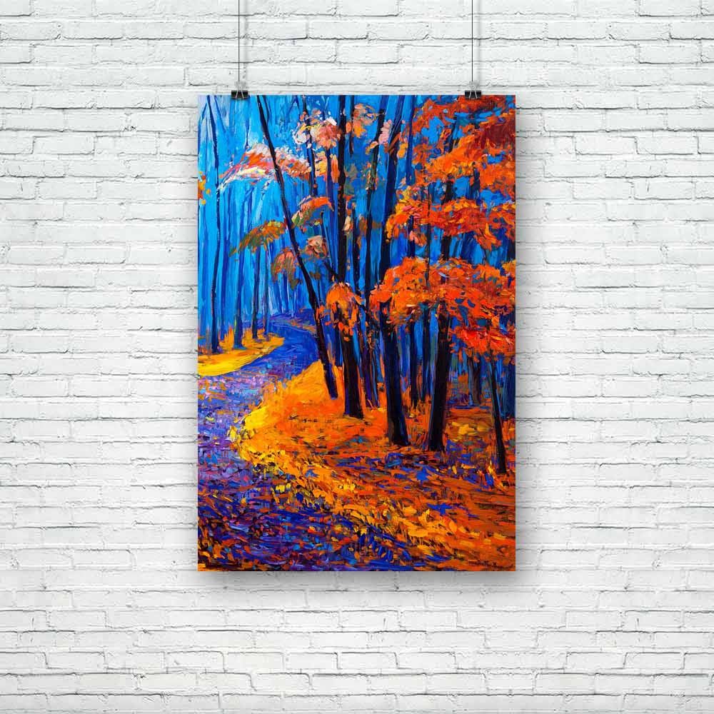 Autumn Forest D3 Unframed Paper Poster-Paper Posters Unframed-POS_UN-IC 5004442 IC 5004442, Abstract Expressionism, Abstracts, Art and Paintings, Countries, Drawing, Illustrations, Impressionism, Landscapes, Modern Art, Nature, Paintings, Rural, Scenic, Seasons, Semi Abstract, Signs, Signs and Symbols, Sunsets, Watercolour, Wooden, autumn, forest, d3, unframed, paper, poster, oil, painting, acrylic, landscape, abstract, modern, art, artist, artistic, artwork, background, beautiful, beauty, blue, brush, canv