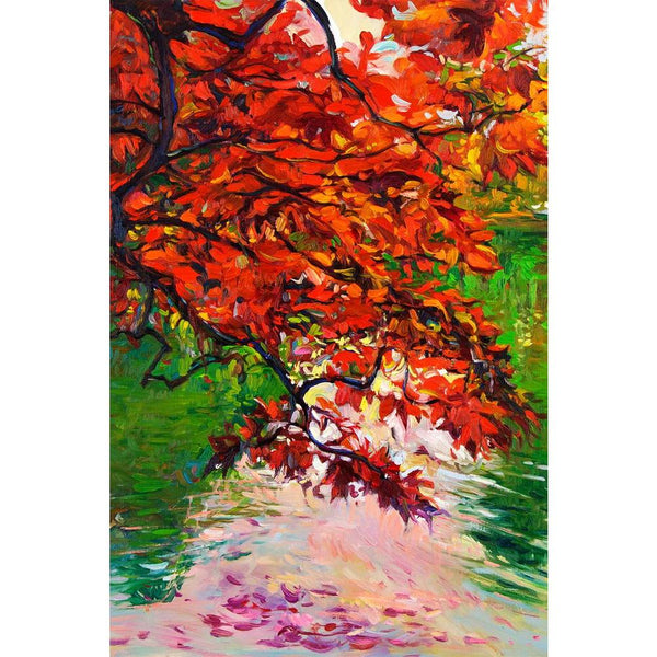 Autumn Forest & Lake Unframed Paper Poster-Paper Posters Unframed-POS_UN-IC 5004443 IC 5004443, Abstract Expressionism, Abstracts, Art and Paintings, Countries, Drawing, Illustrations, Impressionism, Landscapes, Modern Art, Nature, Paintings, Rural, Scenic, Seasons, Semi Abstract, Signs, Signs and Symbols, Sunsets, Watercolour, Wooden, autumn, forest, lake, unframed, paper, wall, poster, abstract, acrylic, art, artist, artistic, artwork, background, beautiful, beauty, blue, brush, canvas, color, colorful, c