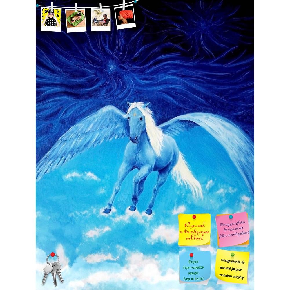 ArtzFolio White Pegasus Horse High Up In The Skies Printed Bulletin Board Notice Pin Board Soft Board | Frameless-Bulletin Boards Frameless-AZSAO38053284BLB_FL_L-Image Code 5004451 Vishnu Image Folio Pvt Ltd, IC 5004451, ArtzFolio, Bulletin Boards Frameless, Animals, Fantasy, Fine Art Reprint, white, pegasus, horse, high, up, in, the, skies, printed, bulletin, board, notice, pin, soft, frameless, flying, beautiful, detailed, oil, painting, canvas, fly, unicorn, sky, clouds, space, spirit, portrait, nobody, 