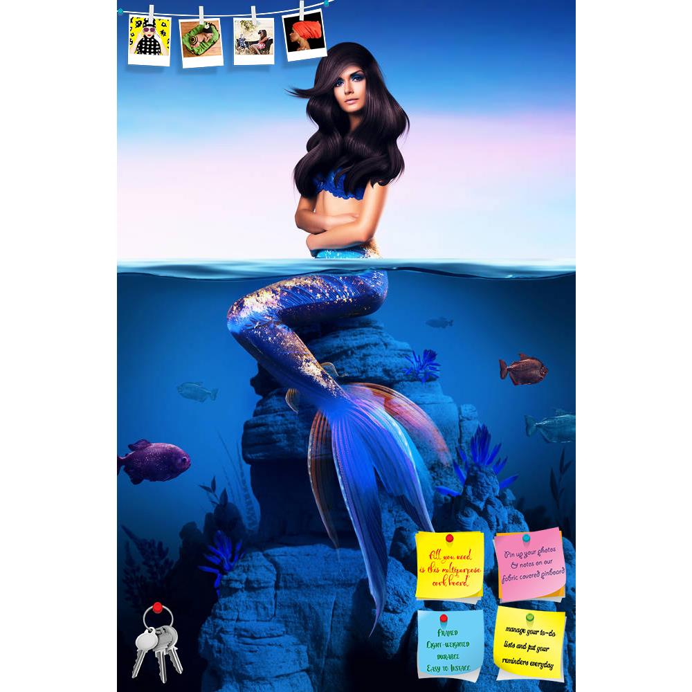 ArtzFolio Mermaid Sitting Half In Water Printed Bulletin Board Notice Pin Board Soft Board | Frameless-Bulletin Boards Frameless-AZSAO38105447BLB_FL_L-Image Code 5004452 Vishnu Image Folio Pvt Ltd, IC 5004452, ArtzFolio, Bulletin Boards Frameless, Fantasy, Figurative, Digital Art, mermaid, sitting, half, in, water, printed, bulletin, board, notice, pin, soft, frameless, beautiful, sea, blue, people, hair, long, beauty, mythology, fairy, brunette, nature, tale, pets, adult, sexy, underwater, female, color, i