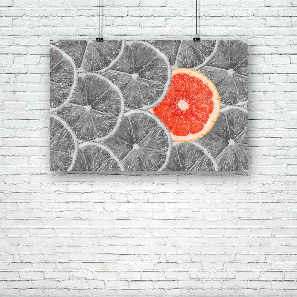 Grapefruit Paper Grapefruit Slice Image D2 Unframed Paper Poster – ArtzFolio.com