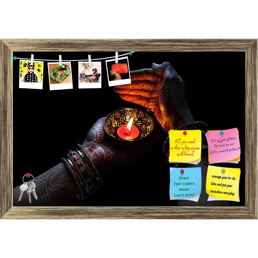 ArtzFolio Traditional Indian Festival D1 Printed Bulletin Board Notice Pin Board Soft Board | Framed-Bulletin Boards Framed-AZSAO38194266BLB_FR_L-Image Code 5004458 Vishnu Image Folio Pvt Ltd, IC 5004458, ArtzFolio, Bulletin Boards Framed, Religious, Traditional, Photography, indian, festival, d1, printed, bulletin, board, notice, pin, soft, framed, woman, hands, henna, holding, candle, isolated, black, background, clipping, path, diwali, divali, light, glow, love, mehendi, mehndi, wedding, bride, female, h