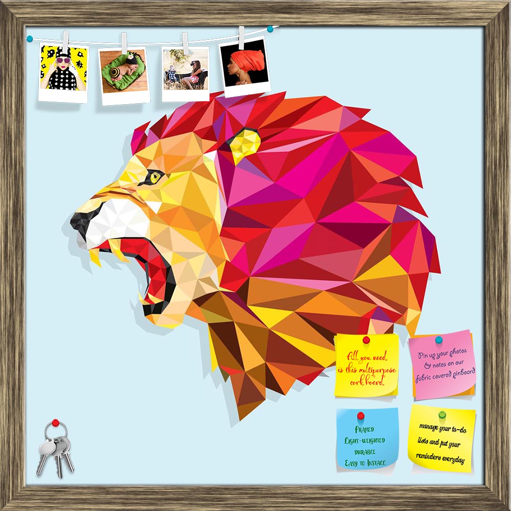 ArtzFolio Angry Lion With Geometric Pattern Printed Bulletin Board Notice Pin Board Soft Board | Framed-Bulletin Boards Framed-AZSAO38199487BLB_FR_L-Image Code 5004462 Vishnu Image Folio Pvt Ltd, IC 5004462, ArtzFolio, Bulletin Boards Framed, Animals, Kids, Digital Art, angry, lion, with, geometric, pattern, printed, bulletin, board, notice, pin, soft, framed, vector, head, animal, zoo, tattoo, sign, africa, safari, isolated, mammal, power, yellow, symbol, orange, graphic, illustration, icon, dimond, streng