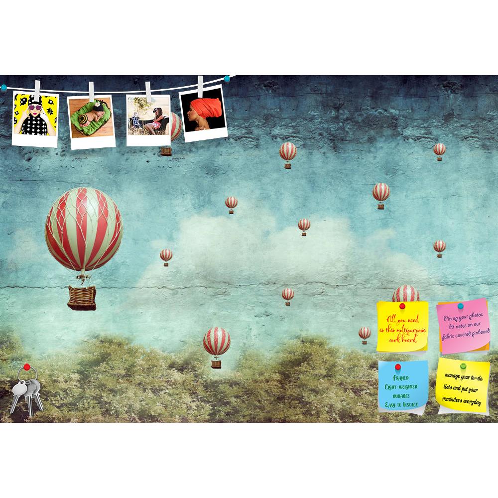 ArtzFolio Hot Air Balloons Flying Over A Forest Printed Bulletin Board Notice Pin Board Soft Board | Frameless-Bulletin Boards Frameless-AZSAO38210034BLB_FL_L-Image Code 5004463 Vishnu Image Folio Pvt Ltd, IC 5004463, ArtzFolio, Bulletin Boards Frameless, Conceptual, Vintage, Digital Art, hot, air, balloons, flying, over, a, forest, printed, bulletin, board, notice, pin, soft, frameless, many, balloon, sky, cloud, tree, unique, uniqueness, colorful, horizontal, composition, collage, texture, effect, illustr
