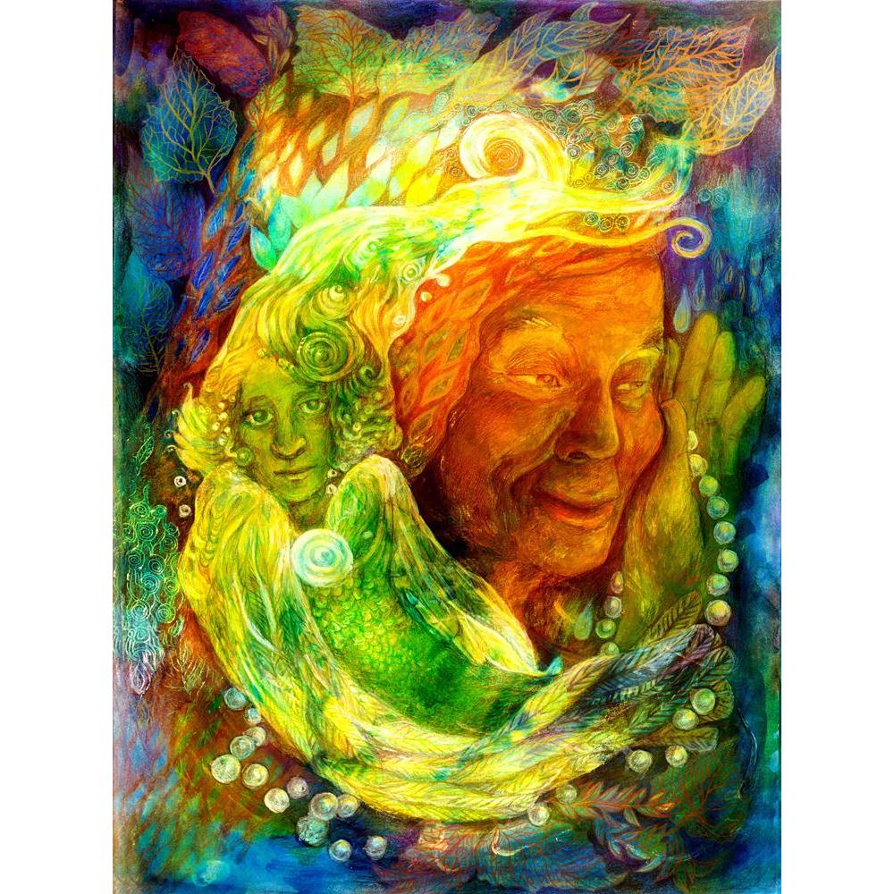 Mystic Bright Green Water Fairy Canvas Painting Synthetic Frame-Paintings MDF Framing-AFF_FR-IC 5004468 IC 5004468, Abstract Expressionism, Abstracts, Art and Paintings, Drawing, Fantasy, Illustrations, Individuals, Nature, Paintings, Patterns, Portraits, Scenic, Semi Abstract, Spiritual, mystic, bright, green, water, fairy, canvas, painting, synthetic, frame, art, beautiful, beauty, calm, child, color, colorful, creative, creature, detail, dwarf, elemental, emerald, face, fae, illustration, imagination, le