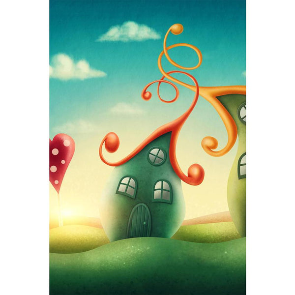 Fantasy Houses D2 Unframed Paper Poster-Paper Posters Unframed-POS_UN-IC 5004472 IC 5004472, Art and Paintings, Botanical, Fantasy, Floral, Flowers, Hearts, Illustrations, Landscapes, Love, Nature, Romance, Scenic, Signs and Symbols, Symbols, Wooden, houses, d2, unframed, paper, wall, poster, building, castle, childhood, countryside, daisy, dream, fairy, fairytale, fun, heart, horizontal, house, illustration, imagination, imagine, kingdom, landscape, magic, meadow, prince, princess, sky, spring, story, summ