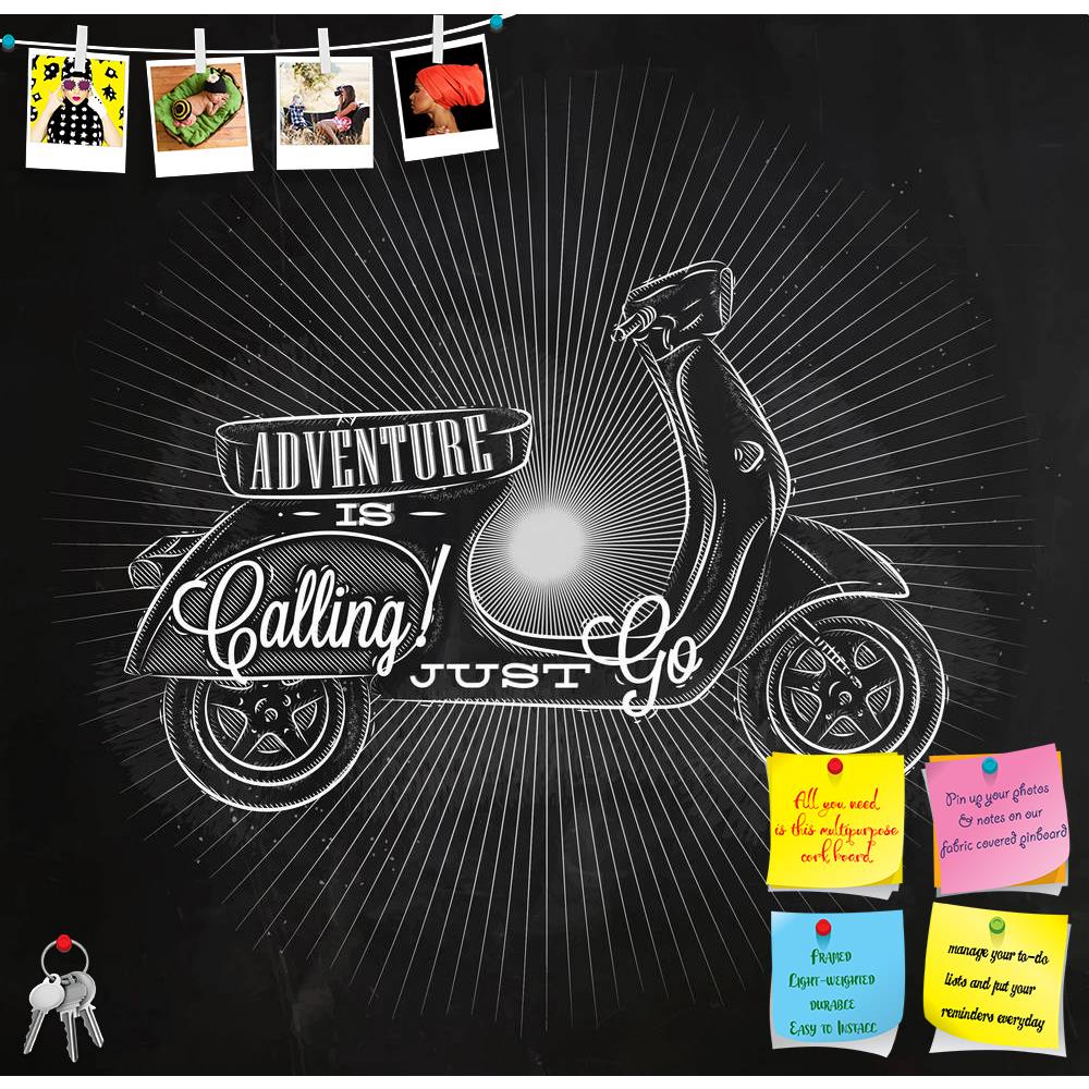 ArtzFolio Adventure Is Calling Just Go Printed Bulletin Board Notice Pin Board Soft Board | Frameless-Bulletin Boards Frameless-AZSAO38420637BLB_FL_L-Image Code 5004476 Vishnu Image Folio Pvt Ltd, IC 5004476, ArtzFolio, Bulletin Boards Frameless, Quotes, Digital Art, adventure, is, calling, just, go, printed, bulletin, board, notice, pin, soft, frameless, tourist, poster, lettering, moped, vintage, style, chalk, blackboard, pin up board, push pin board, extra large cork board, big pin board, notice board, s